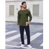 imageCOOFANDY Thermal Shirts for Men Long Sleeve T Shirt Casual Basic Shirts Stretch Crew Neck UndershirtsOlive Green