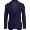imageCOOFADNY Mens Casual Corduroy Blazer Classic Fit Two Button Sport Coat Fashion Notch Lapel Blazer JacketDark Blue
