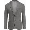 imageCOOFADNY Mens Casual Corduroy Blazer Classic Fit Two Button Sport Coat Fashion Notch Lapel Blazer JacketDark Gray