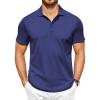 imageCOOFANDY Men Polo Shirts Short Sleeve Quick Drying Athletic Collared Golf Shirts Moisture Wicking TeesNavy Blue
