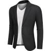 Solid Color Blazer - Black