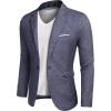 imageCOOFANDY Mens Blazer Casual Sport Coats Slim Fit One Button Suit Jacket Lightweight Sports JacketBlue