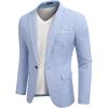 Plaid Blazer - Light Blue