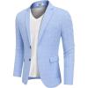 Checkered Blazer - Clear Blue