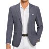 imageCOOFANDY Mens Blazer Casual Two Buttons Sport Coat Slim Fit Lightweight Suit JacketsBlue Purple