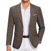 imageCOOFANDY Mens Blazer Casual Two Buttons Sport Coat Slim Fit Lightweight Suit JacketsBrown