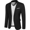 imageCOOFANDY Mens Blazer Sport Coats Casual Slim Fit Suit Jacket Business One Button BlazersBlack