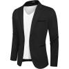 imageCOOFANDY Mens Casual Blazer Jacket Slim Fit Sports Coat Business Suit Jackets One ButtonBlack