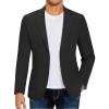 imageCOOFANDY Mens Casual Blazer Sport Coat Lightweight Two Button Business Suit JacketsBlack