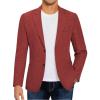 imageCOOFANDY Mens Casual Blazer Sport Coat Lightweight Two Button Business Suit JacketsWine Red