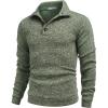 imageCOOFANDY Mens Casual Slim Fit Pullover Sweater Knitted Thermal SweatshirtForest Green