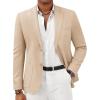imageCOOFANDY Mens Casual Sport Coat Lightweight Two Button Blazer Slim Fit Business JacketsKhaki