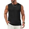 imageCOOFANDY Mens Casual Tank Tops Knit Sleeveless Shirt Summer Beach Tank Shirt Breathable Muscle T ShirtsBlack