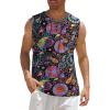 imageCOOFANDY Mens Cotton Linen Tank Top Shirts Casual Sleeveless Lace Up Beach Hippie Tops Bohemian Renaissance Pirate TunicPat15