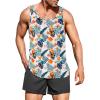 imageCOOFANDY Mens Floral Tank Top Sleeveless Tees All Over Print Casual Sport TShirts Hawaii Beach VacationWhite02