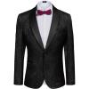 imageCOOFANDY Mens Floral Tuxedo Suit Jacket Slim Fit Dinner Jacket Party Prom Wedding Blazer JacketsBlack