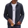 imageCOOFANDY Mens Lightweight Varsity Jacket Casual Bomber Jackets Waffle Zip Up Coat with PocketBlueviolet