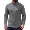 imageCOOFANDY Mens Long Sleeve Athletic Shirts 14 Pullover Zip T ShirtsLight Grey