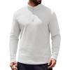 imageCOOFANDY Mens Long Sleeve Athletic Shirts 14 Pullover Zip T ShirtsWhite
