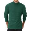 imageCOOFANDY Mens Mock Turtleneck Sweater Long Sleeve Half Neck Pullover Thermal Casual Ribbed High Neck Pullover SweaterDark Green