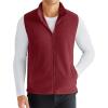 imageCOOFANDY Mens Polar Fleece Vest Lightweight Sleeveless Zip Up Jacket Casual Outerwear Outdoor Golf VestsWine Red