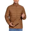 imageCOOFANDY Mens Puffer Jacket Packable Lightweight Jackets Winter Coat Windproof Zipper Down JacketLight Brown