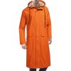 imageCOOFANDY Mens Rain Jacket with Hood Waterproof Lightweight Active Long RaincoatOrange