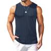 imageCOOFANDY Mens Ribbed Knit Tank Tops Casual Sleeveless Muscle Shirts Basic Undershirts TankNavy Blue