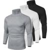 imageCOOFANDY Mens Slim Fit Basic Turtleneck Long Sleeve Lightweight Pullover Sweaters Casual Knitted Tops3 Pack  BlackWhiteLight Grey