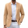 imageCOOFANDY Mens Slim Fit Casual Blazers Lightweight Sport Coats One Button Suit JacketsLight Khaki