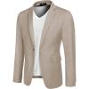 imageCOOFANDY Mens Sport Coat Casual Blazer One Button Business Suit JacketKhaki