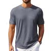 imageCOOFANDY Mens T Shirt Short Sleeve Crew Neck TShirt Casual Summer Tshirt Classic Basic Tee ShirtMedium Gray