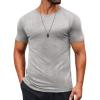 imageCOOFANDY Mens T Shirt Short Sleeve Crew Neck TShirts Casual Summer Classic Basic TeesLight Steel