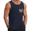 imageCOOFANDY Mens Tank Tops Beach Summer Sleeveless Graphic T Shirts Palm Tree Vacation Quick Dry Muscle TankNavy Blue