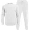 imageCOOFANDY Mens Tracksuit 2 Piece Sweatsuit Set Long Sleeve Pullover Athletic Suit For Sports Casual Fitness JoggingWhite