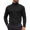 imageCOOFANDY Mens Turtleneck Shirts Slim Fit Shirt Tops Lightweight Pullover Thermal Sweater Casual Long Sleeve ShirtBlack