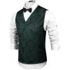 imageCOOFANDY Mens Victorian Vest Steampunk Double Breasted Suit Vest Slim Fit Brocade Paisley Floral WaistcoatDark Green