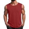 imageCOOFANDY Mens Workout Tank Tops 12 Pack Dry Fit Sleeveless Muscle Gym Shirts Stretch Bodybuilding TeeWine Red