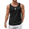 imageCOOFANDY Mens Workout Tank Tops 2 Pack Gym Muscle Sleeveless Shirt Casual Stringer Athletic Tee Shirts SummerBlack