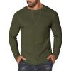imageCOOFANDY Thermal Shirts for Men Long Sleeve T Shirt Casual Basic Shirts Stretch Crew Neck UndershirtsOlive Green