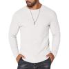 imageCOOFANDY Thermal Shirts for Men Long Sleeve T Shirt Casual Basic Shirts Stretch Crew Neck UndershirtsWhite