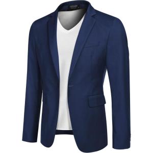 imageCOOFANDY Mens Sport Coat Casual Blazer One Button Business Suit JacketRoyal Blue
