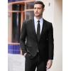 imageCOOFANDY Men 2 Piece Suits One Button Blazer Jacket Tuxedo Slim Fit Suit PantBlack