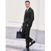imageCOOFANDY Men 2 Piece Suits One Button Blazer Jacket Tuxedo Slim Fit Suit PantBlack