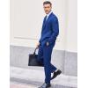 imageCOOFANDY Men 2 Piece Suits One Button Blazer Jacket Tuxedo Slim Fit Suit PantBlue