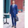 imageCOOFANDY Men 2 Piece Suits One Button Blazer Jacket Tuxedo Slim Fit Suit PantBlue