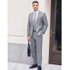 imageCOOFANDY Men 2 Piece Suits One Button Blazer Jacket Tuxedo Slim Fit Suit PantLight Grey
