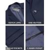 imageCOOFANDY Men 2 Piece Suits One Button Blazer Jacket Tuxedo Slim Fit Suit PantNavy Blue