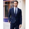 imageCOOFANDY Men 2 Piece Suits One Button Blazer Jacket Tuxedo Slim Fit Suit PantNavy Blue