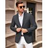 imageCOOFANDY Men Casual Blazer Sport Coats Slim Fit Lightweight Business Two Button Suit JacketsDark Grey